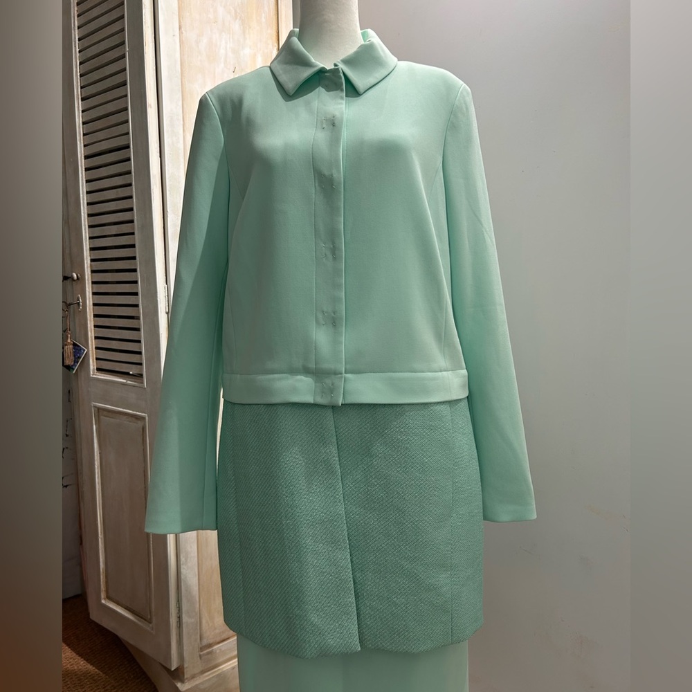 PerSe Carlisle Tiffany Blue Skirt sz 6, Jacket sx 8 NWT